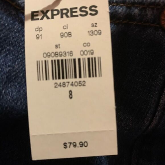 Express Cropped Wide Leg High Rise Jeans - Picture 9 of 10